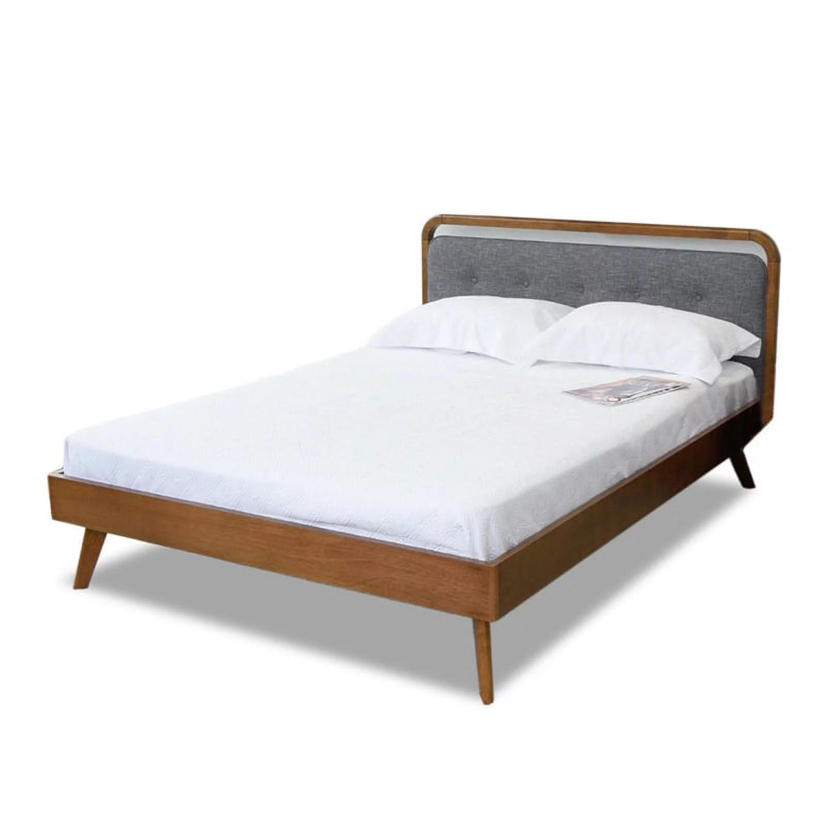 Queen Platform Bed 2 Nightstand 5 Drawer Dresser Set of 4 L609