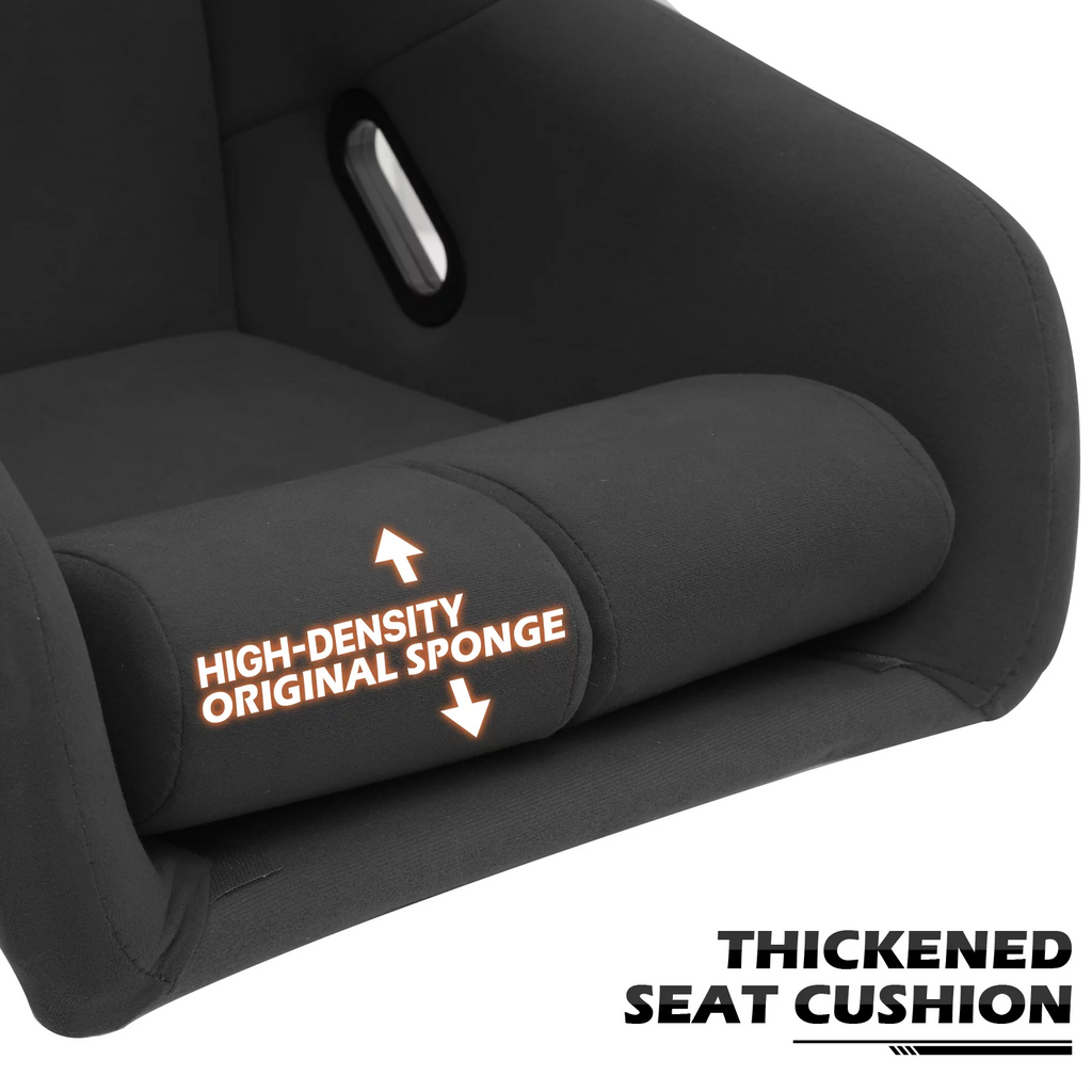 Black Racing Bucket Seat with Adjustable Slide P430086