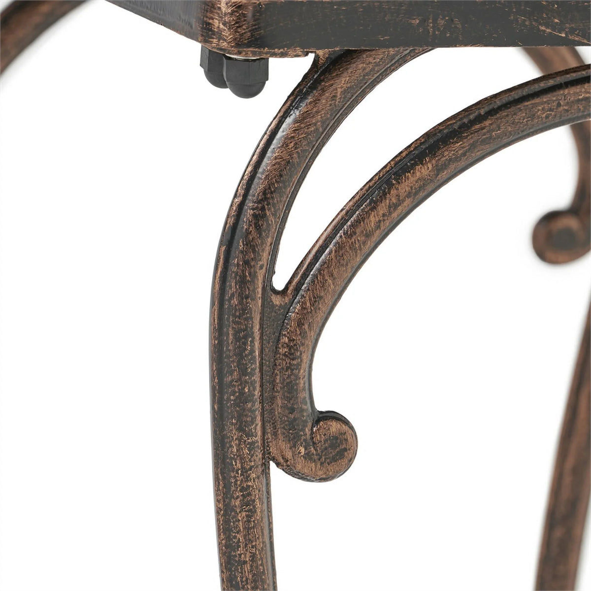 Shiny Copper Aluminum Side Tables Set of 2 P608336