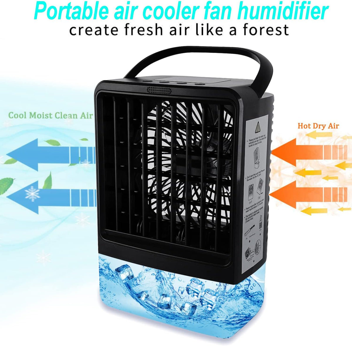Portable Air Cooler Fan with 4000mAh Battery and Remote T81927
