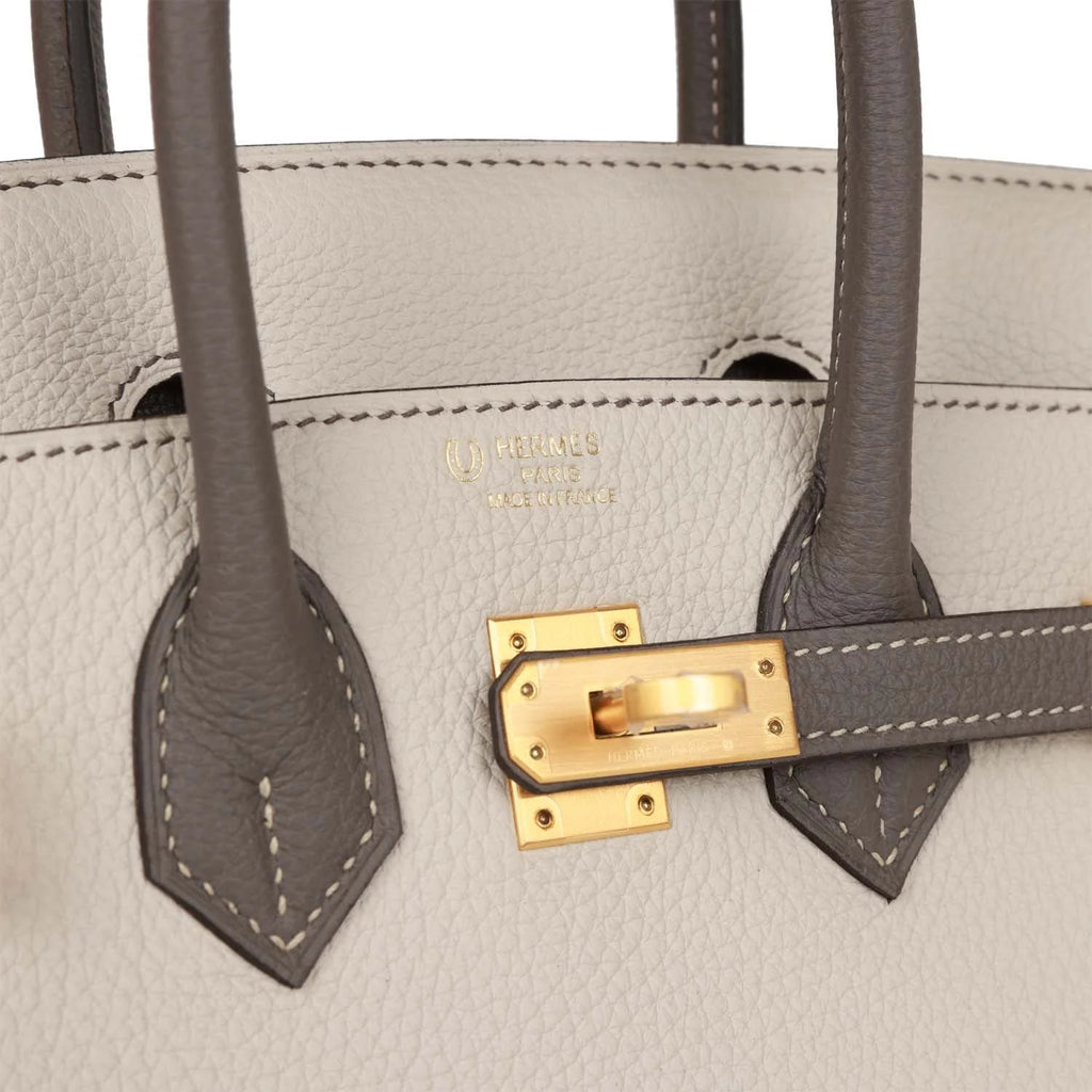 Beton and Etain Togo Leather Handbag X383312
