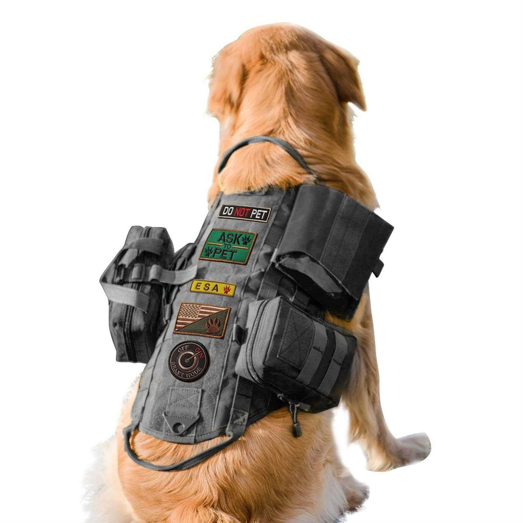 Tactical Dog Harness with Pouches P36071