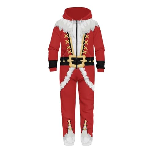 Adult Onesie Hooded One-Piece Pajama Zipper Jumpsuits U797779