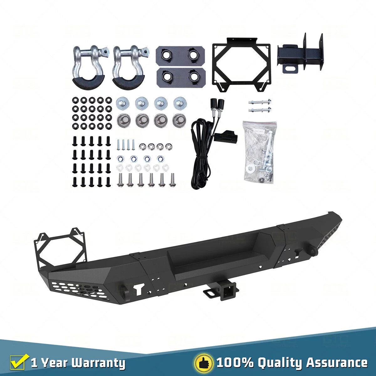 Rear Bumper with License Bracket & D-Rings X122506