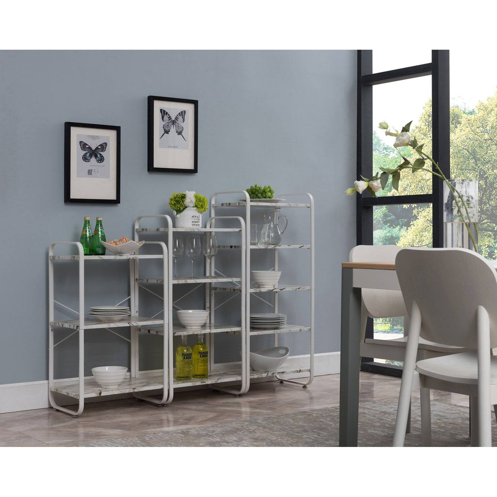 White 4 Tier Freestanding Kitchen Bakers Rack L16451
