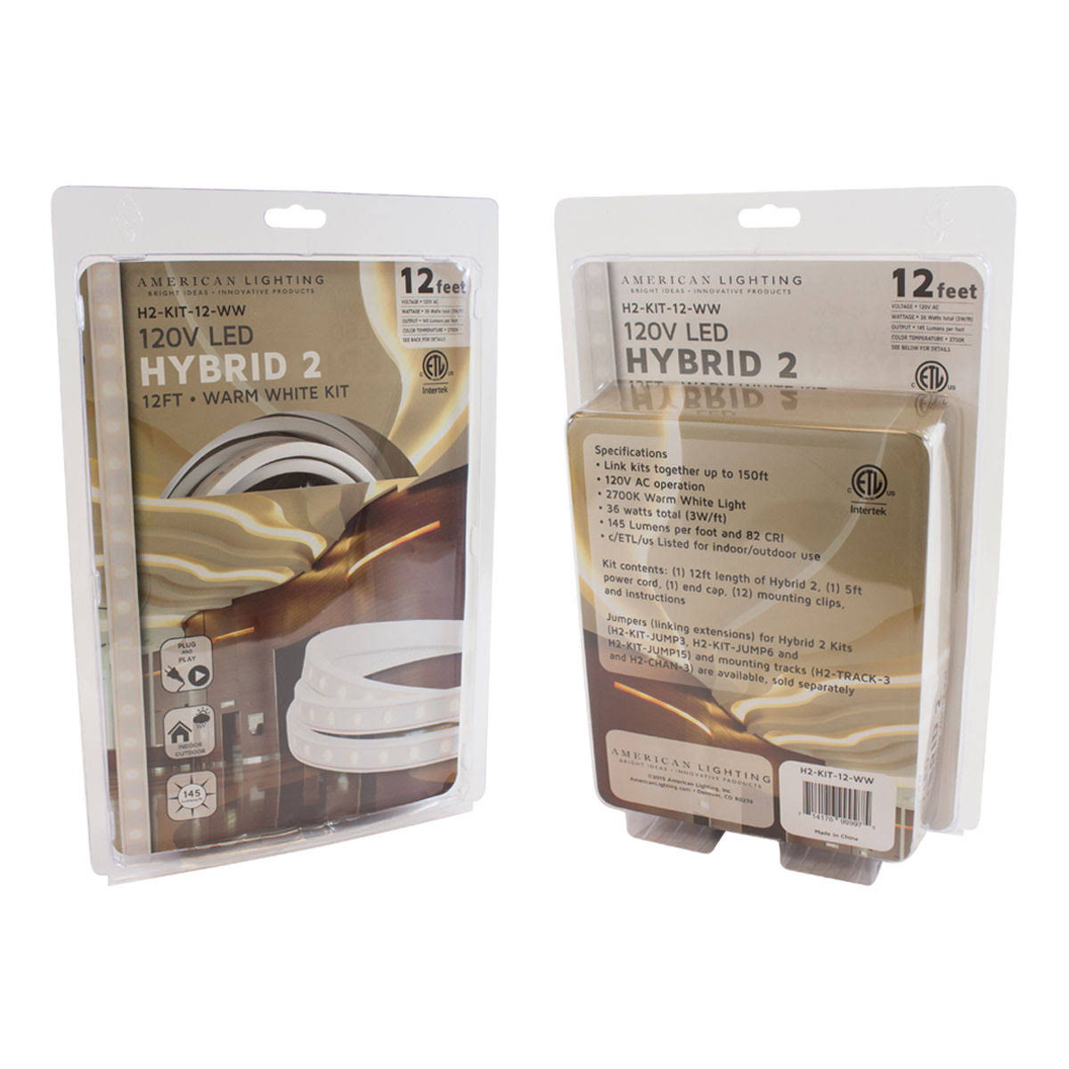 Warm White 2700K 72 inch Tape Light Kit S9849
