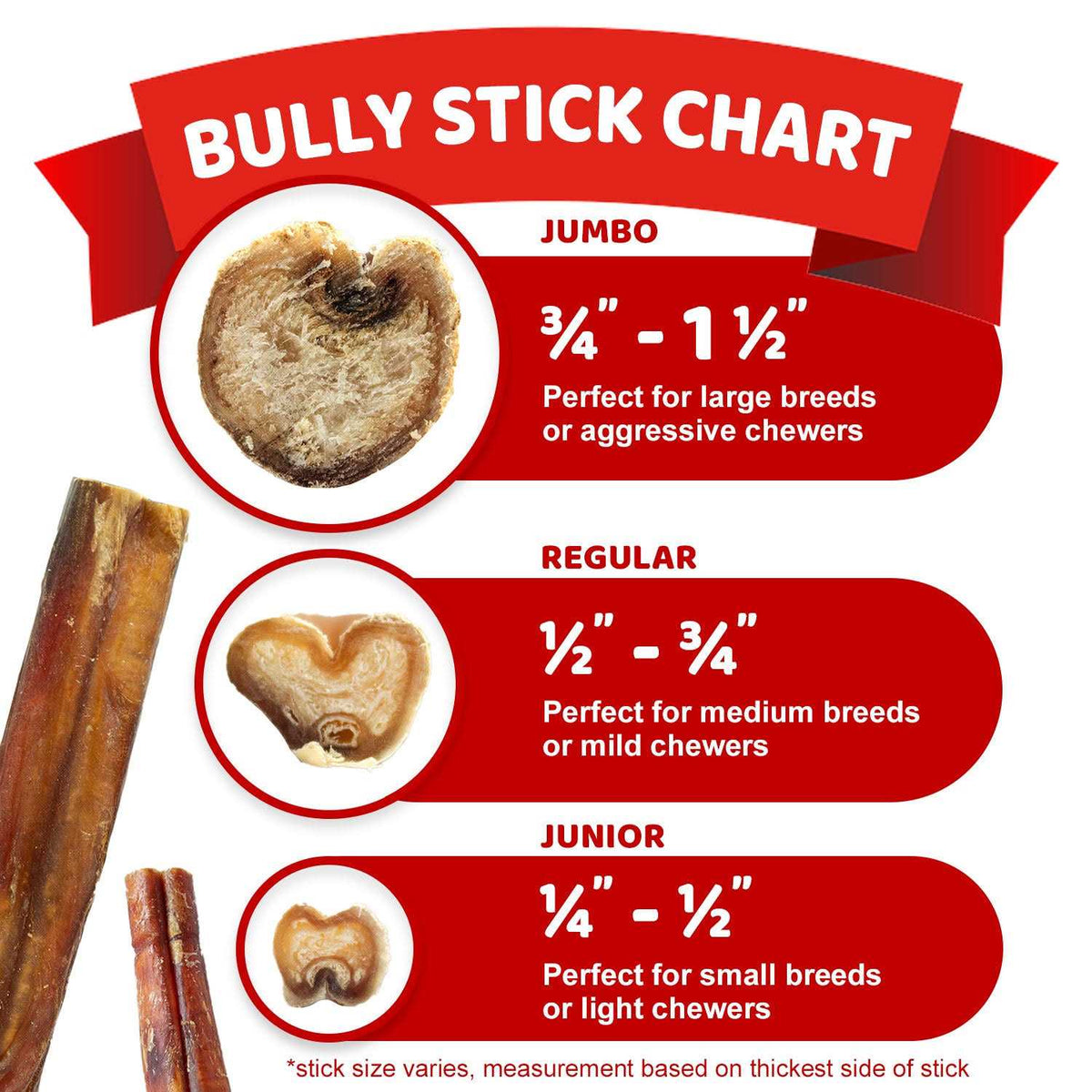 Bully Sticks For Medium Dogs E489675
