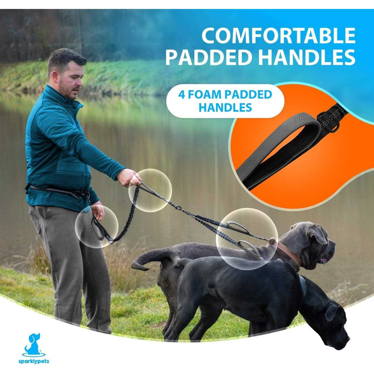 Hands Free Double Dog Leash Q180