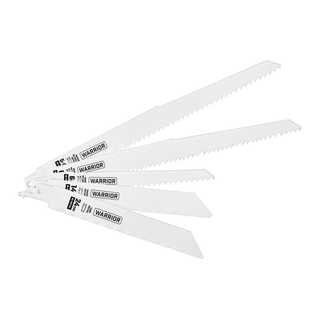 6 in. 9 in. Bi-Metal Reciprocating Saw Blade Set, 15-Piece H274309