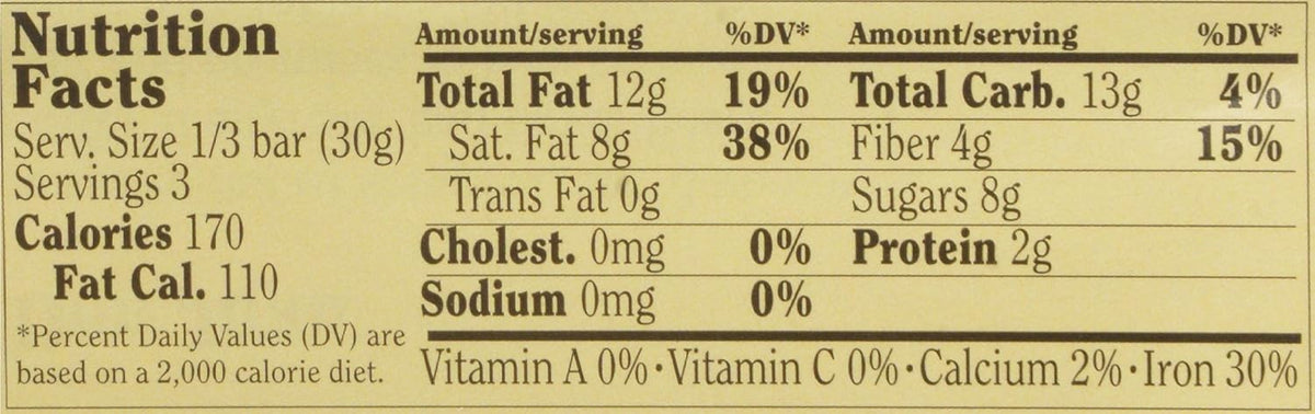 Dark Chocolate 70%, 3.2 Ounce (Pack of 12) W6332