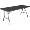Black 6 Foot Folding Table S821693