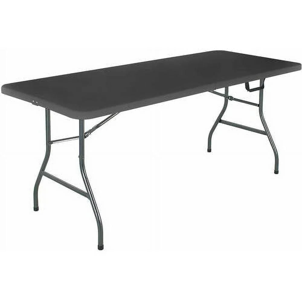 Black 6 Foot Folding Table S821693