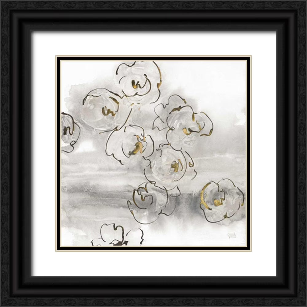 20x20 Black Ornate Wood Framed Museum Art Print J93915