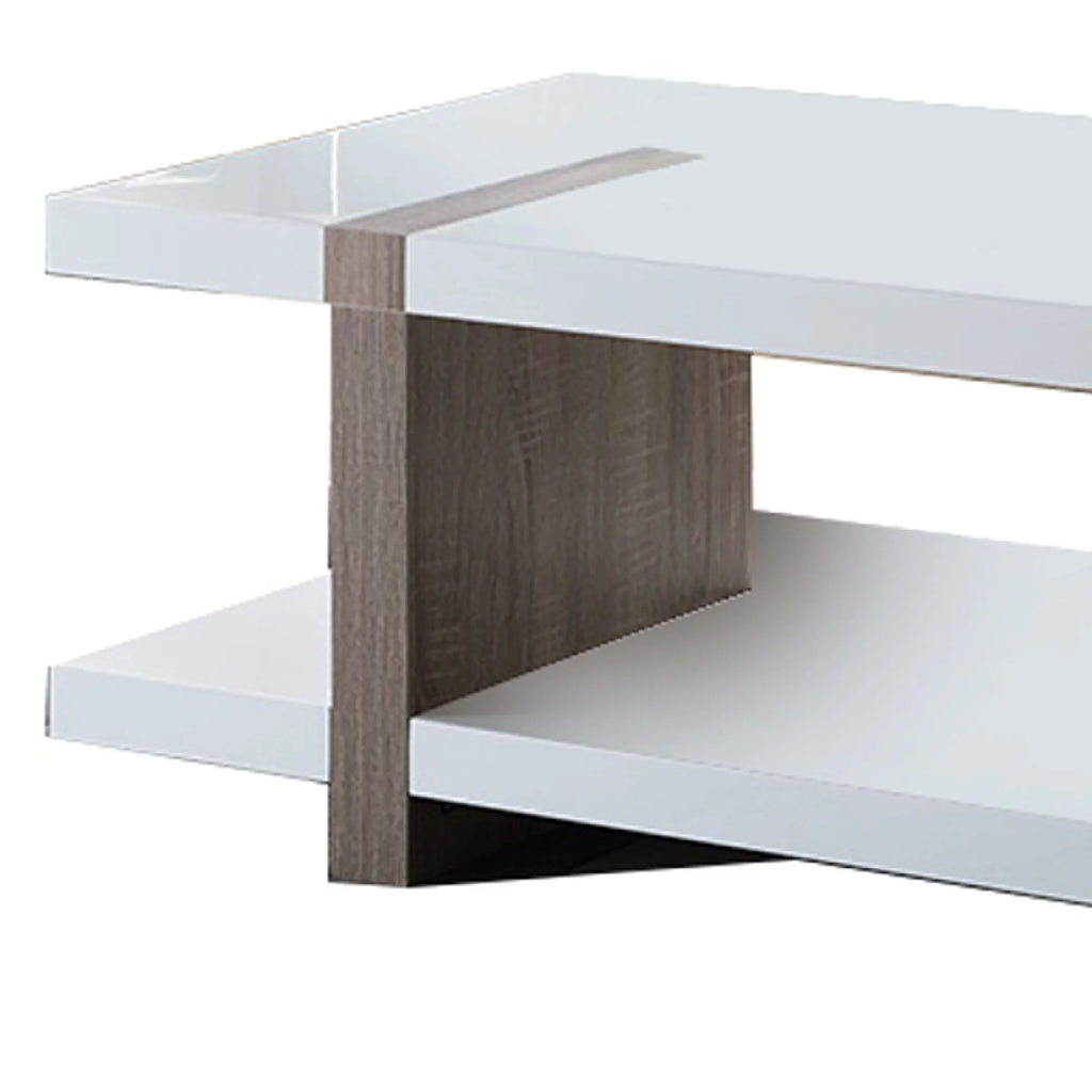 White and Brown Wooden Coffee Table V6234