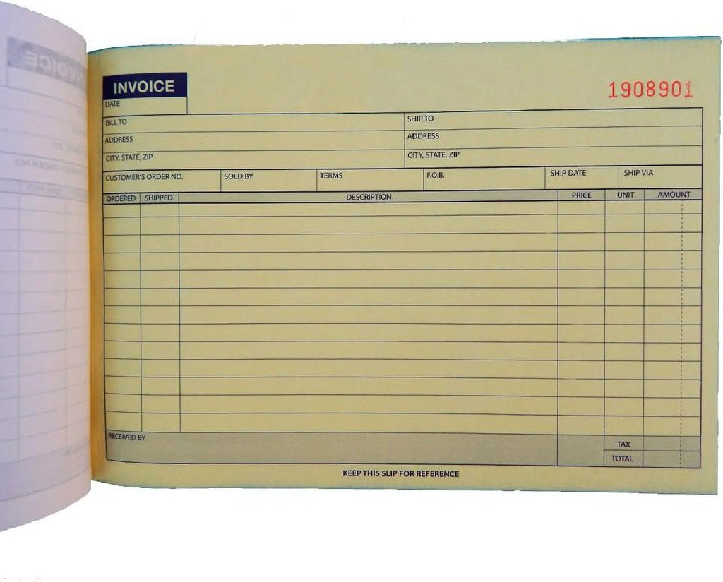 Carbonless Invoice Receipt Book 2 Part 50 Sets K265486