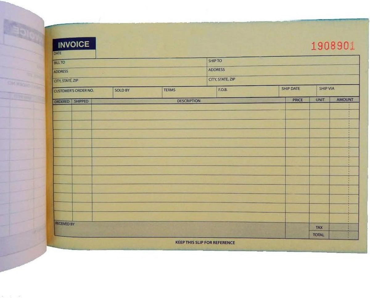 Carbonless Invoice Receipt Book 2 Part 50 Sets K265486