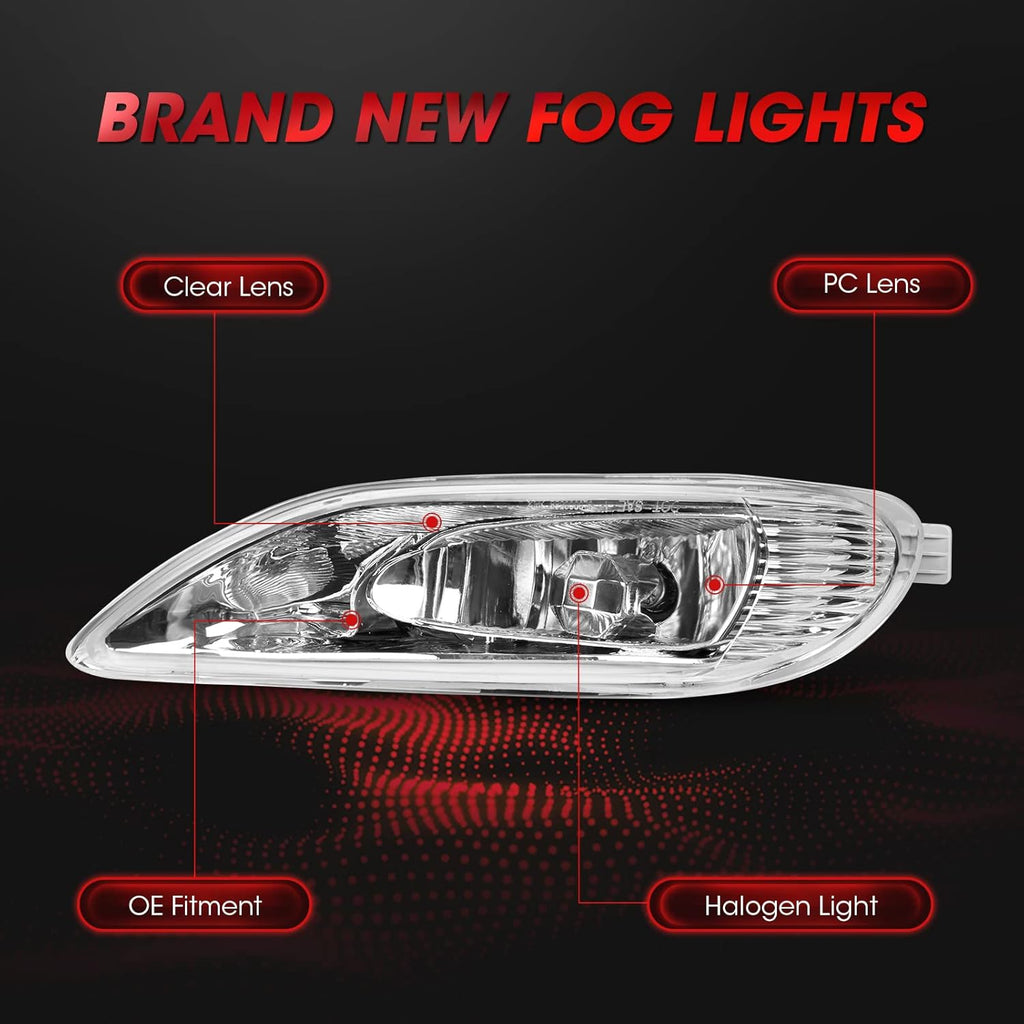 Fog Lights with Halogen Bulbs Switch and Wiring Kit 1 Set J9399