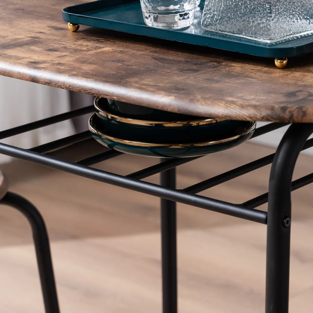 3-Piece Dining Table Set with Metal Frame F930