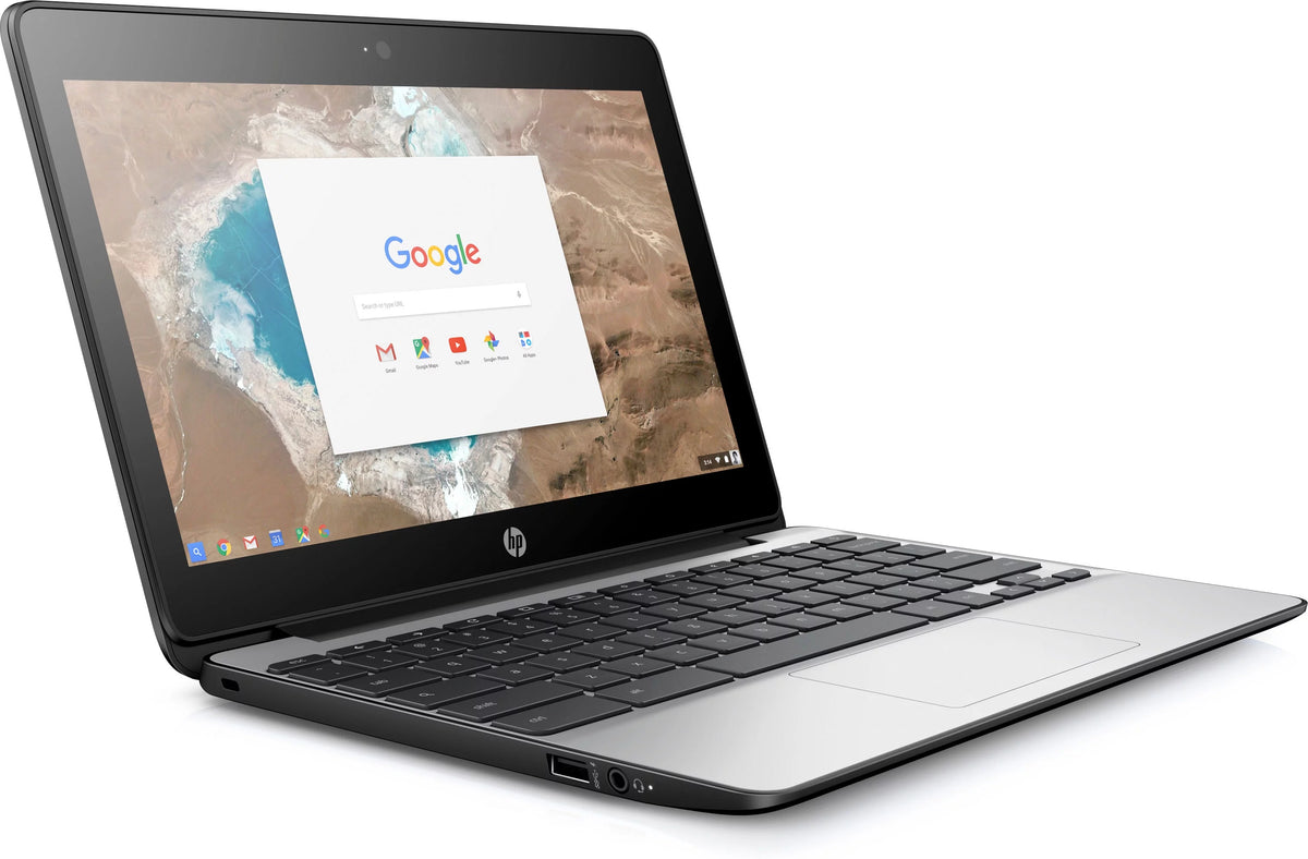 Restored 11.6" Chromebook, Intel Celeron N3060, 4GB RAM, 16GB SSD, Chrome OS, Black C696
