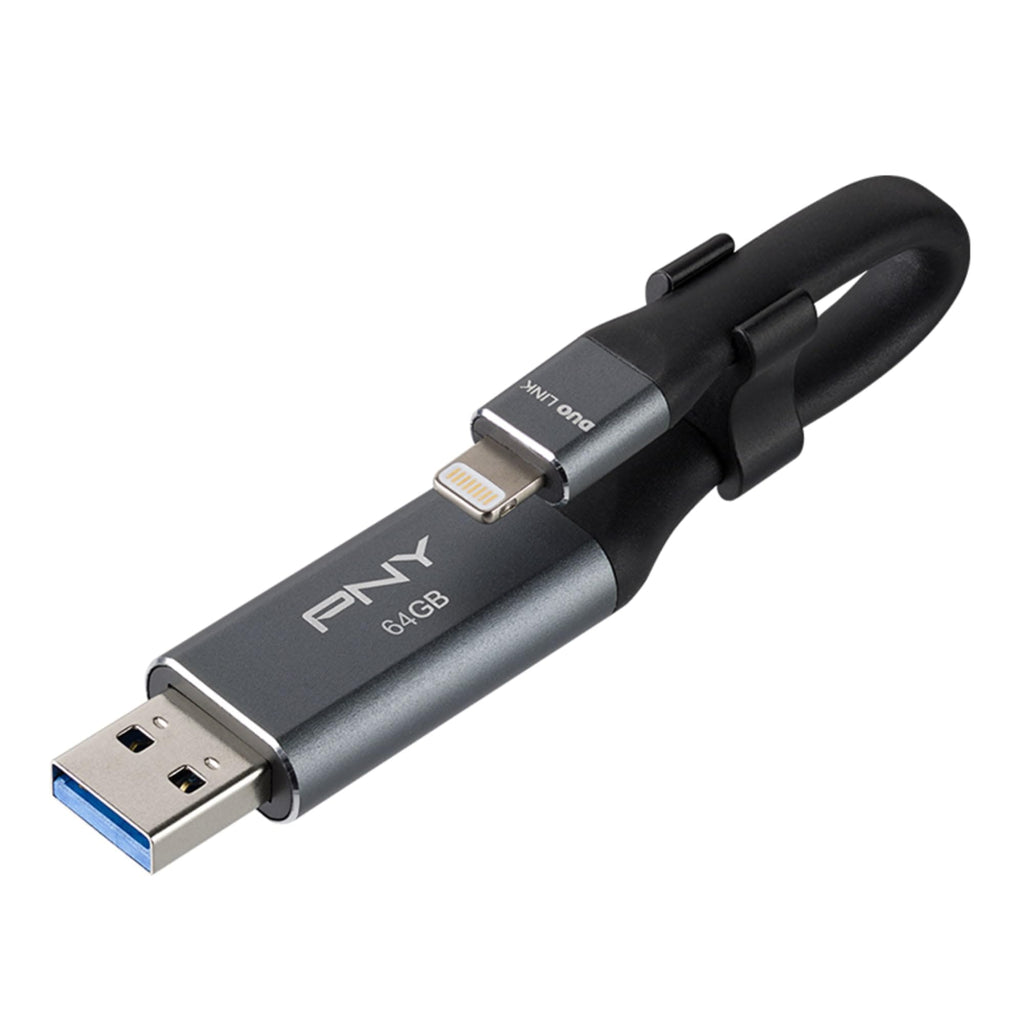 64GB USB 3.0 OTG Flash Drive, Metal Gray F326