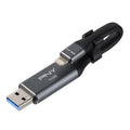 64GB USB 3.0 OTG Flash Drive, Metal Gray F326