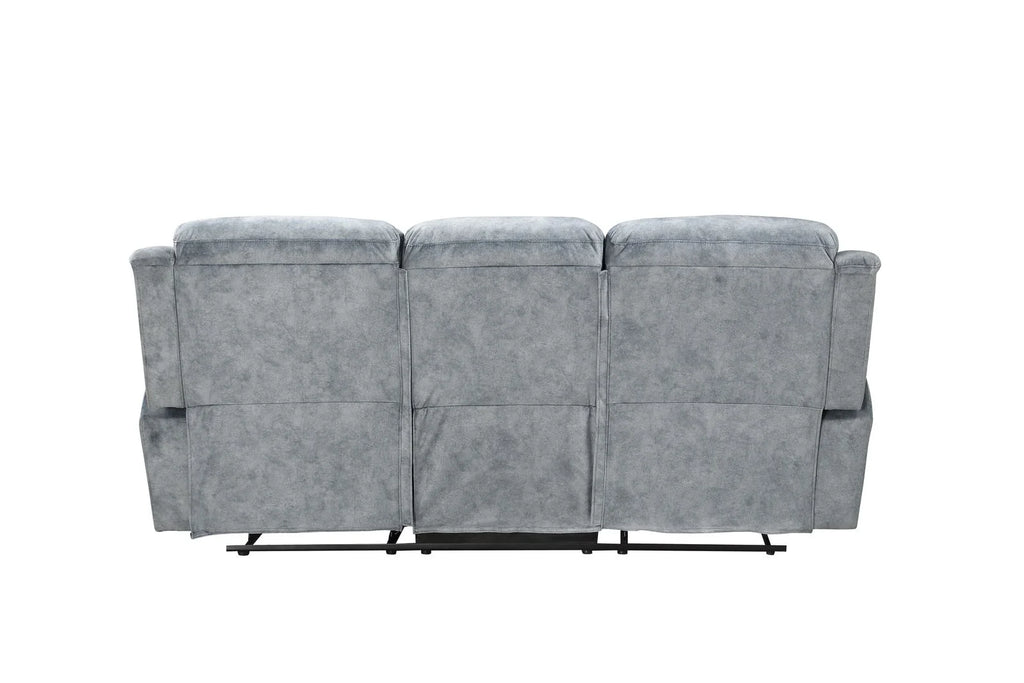 Silver Gray Fabric Motion Sofa C5307