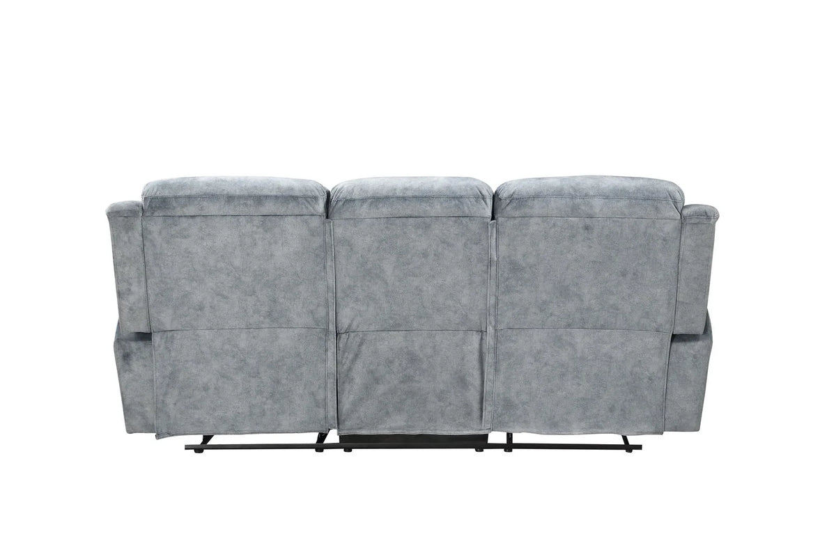Silver Gray Fabric Motion Sofa C5307