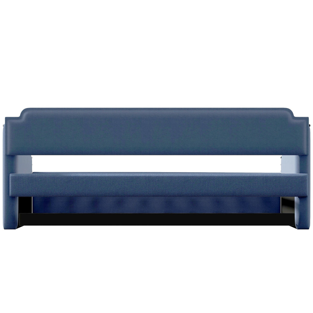 Twin Size Upholstered Daybed with Trundle Blue P165038
