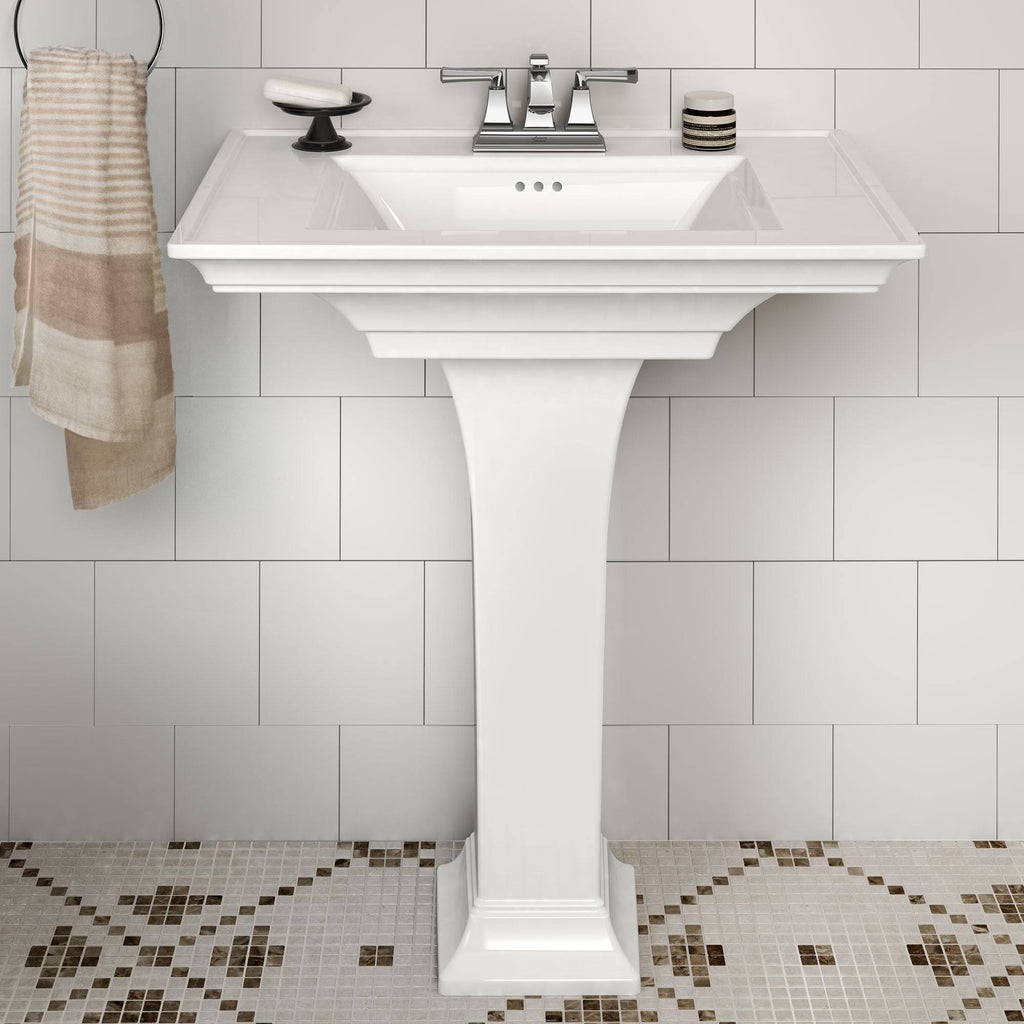 White Pedestal Bathroom Sink D157608