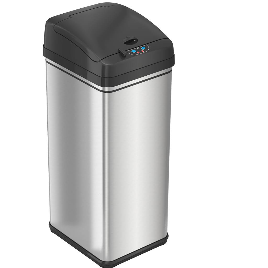 13 Gallon Stainless Steel Sensor Trash Can B220