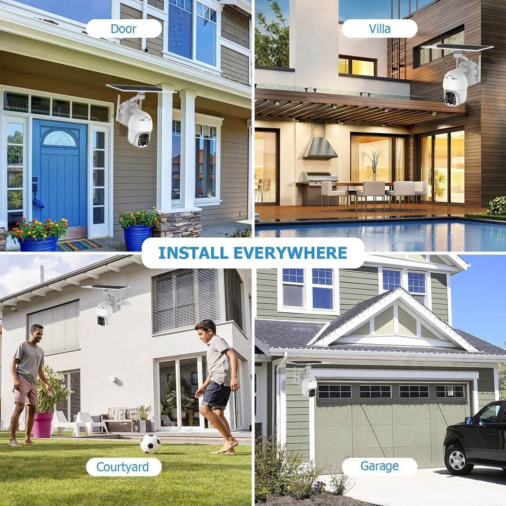 1080p Waterproof Solar Battery WiFi PTZ Camera J878