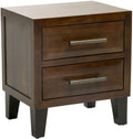 Acacia Wood Two Drawer Night Stand R376