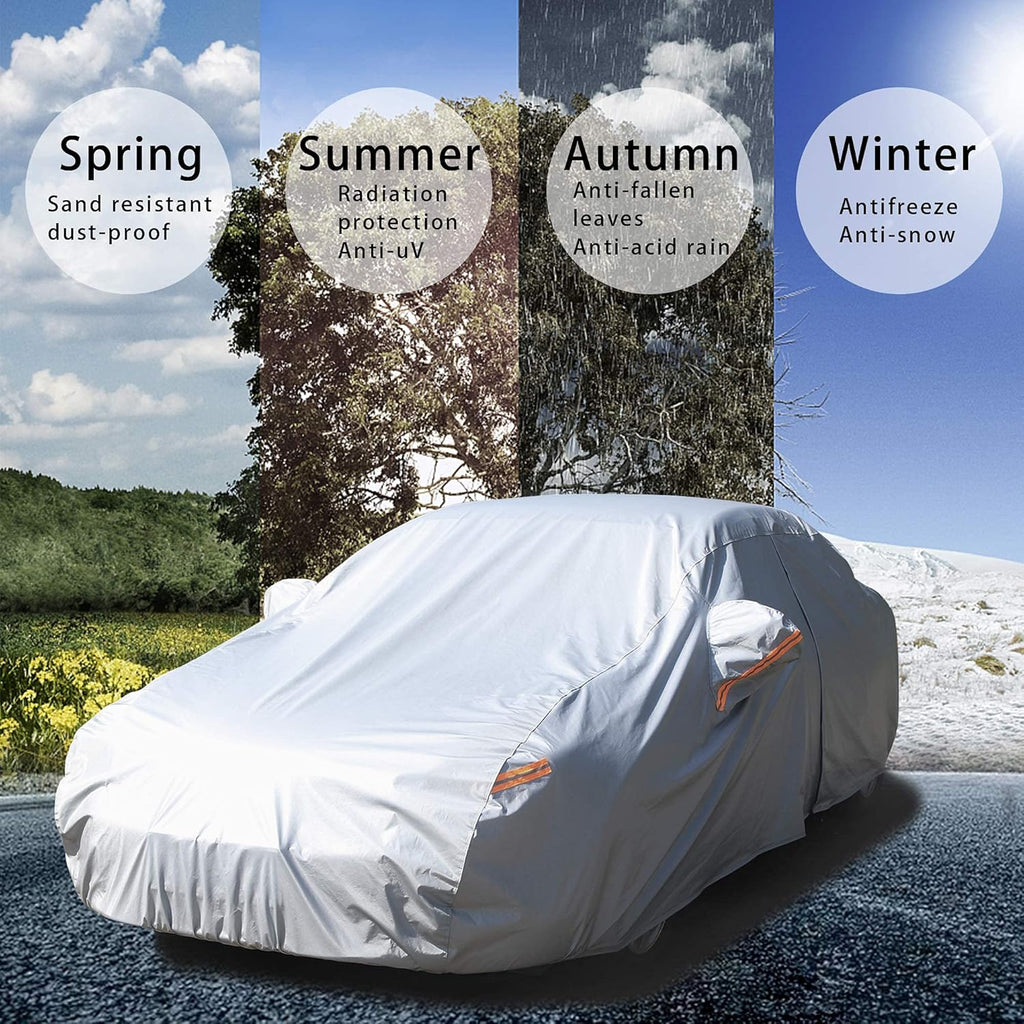 Waterproof All Weather Car Cover with Zipper I254769