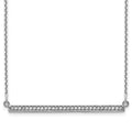 14k White Gold Diamond Bar Necklace L236