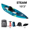 1 Person Inflatable White Water Kayak with Carry Bag E7601