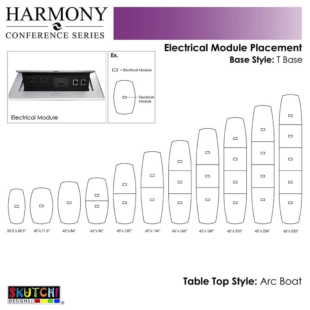 12 Person Modular Powered Conference Table F455