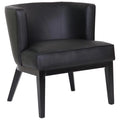 Black Faux Leather Reception Chair U68760