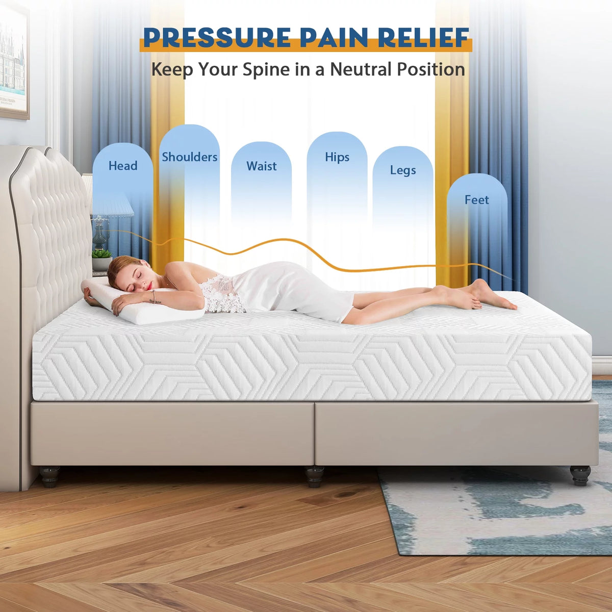 Twin Size 12 inch Gel Memory Foam Mattress P410