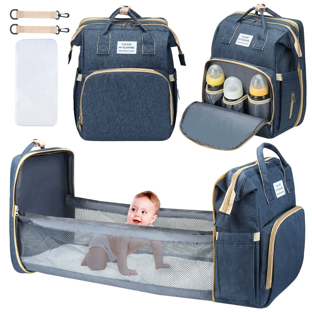 3 in 1 Waterproof Diaper Bag Backpack with Changing Pad T80012