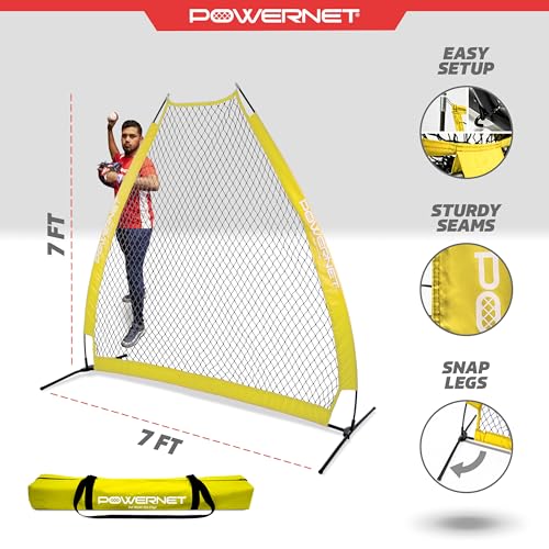 Portable 7-FT Softball & Baseball Pitching Net Q899952
