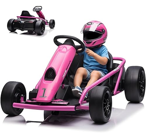 Electric Go Kart, 24V 2 x 300W 8MPH Drift Karts with Seat Belt F3605