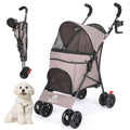 Foldable 4 Wheels Pet Stroller with Cup Holder I6708