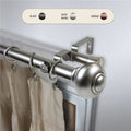 1 in. Double Curtain Rod with 28 to 48 in. Extension, Satin Nickel E907079