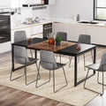 6 Person Modern Dining Table Metal Frame R801819