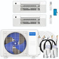 21,000 BTU 2 Zone Ceiling Cassette Ductless Air Conditioner and Heat Pump Q962