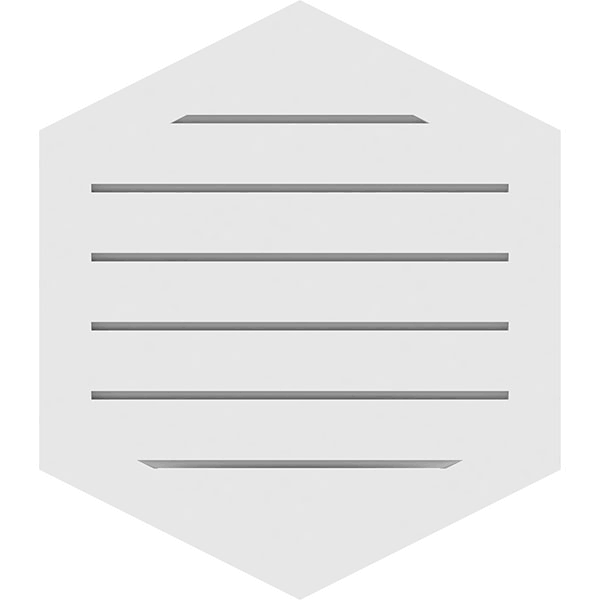Vertical Peaked Surface Mount PVC Gable Vent J213102