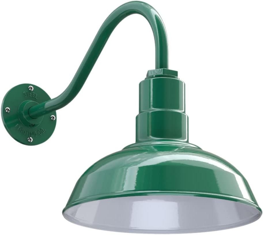 12 inch Dome Gooseneck Outdoor Wall Mounted Barn Light Y791743