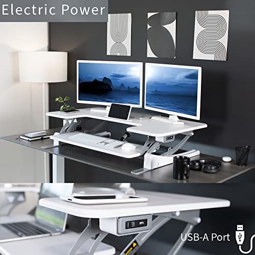 36 inch Electric Height Adjustable Stand Up Desk Converter Black C1496