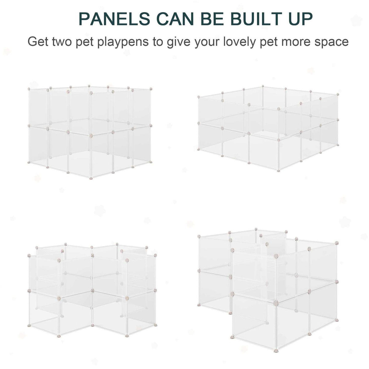 Portable Plastic Pet Playpen 12 Panels R397867