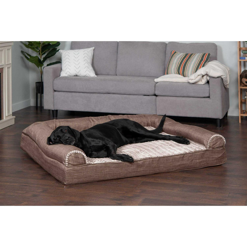 Luxe Fur & Performance Linen Sofa Bed Z89652